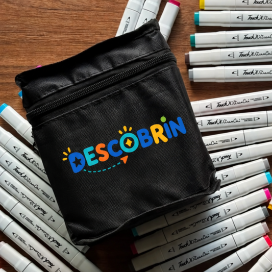 Kit de 48 canetinhas coloridas da Descobrin para pintar os livros