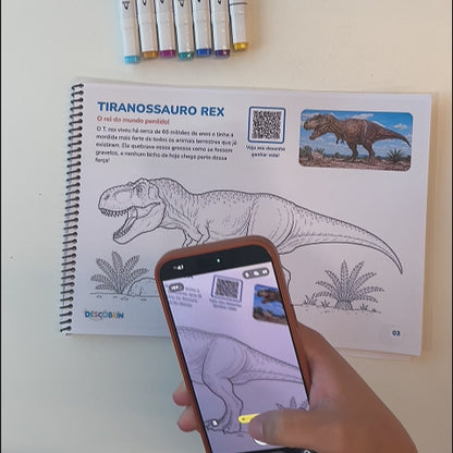 O Mundo dos Dinossauros - Livro de colorir interativo